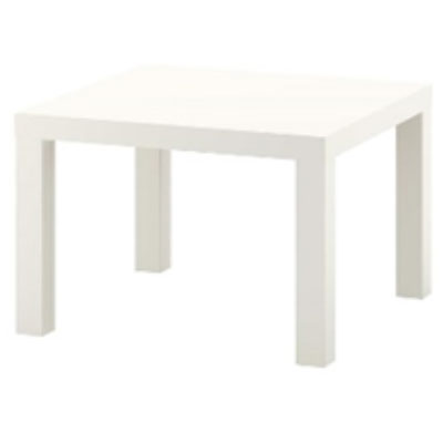 Tavolino legno bianco 50cm x 50cm x 40cm